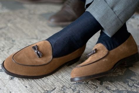 mens loafers and socks